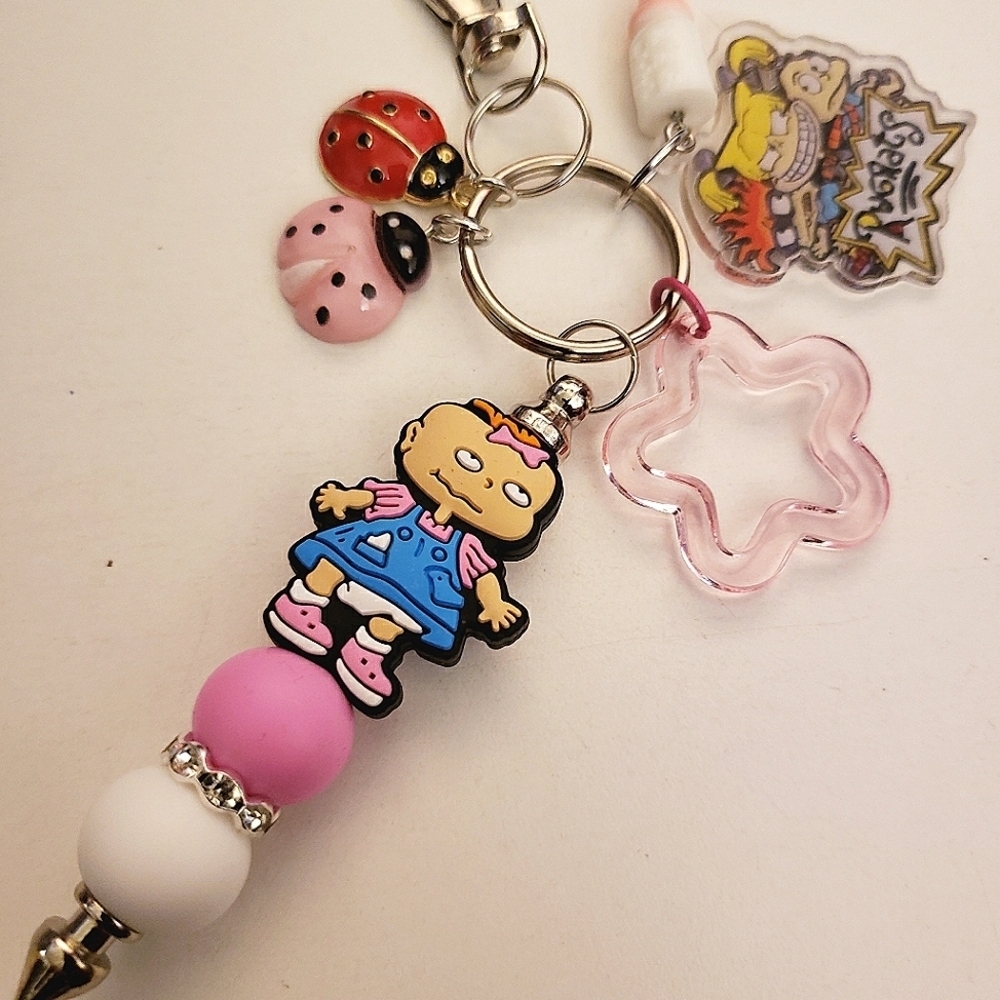 Handmade Rugrats Lil Silicone Beaded Keychain
